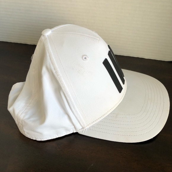 Adidas Golf White and Black Tour Hat 3 Stripe OS - Picture 7 of 11